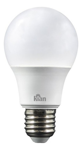 Lâmpada led Kian A60 9 W Bulbo cor branco-quente 9W 100V/240V 3000K 810lm