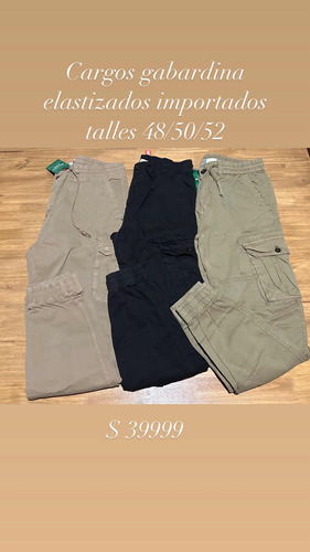 Jogger Cargo De Gabardina Talle 48/50/52