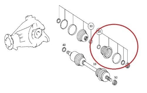 Coifa Homocinética (lado Roda) Mercedes Ml 430 1998 A 2002