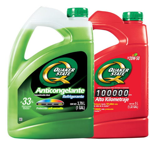 Aceite Para Motor Alto Km 20w50 Más Anticongelante Quaker St