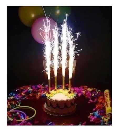 Vela Aniversário Vulcão Foguetinho Rojão Estrelinhas 20 Unid