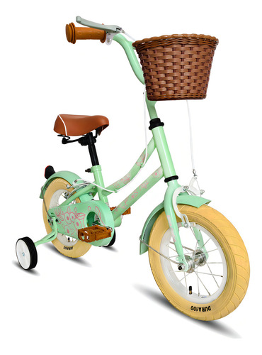 Bicicleta Maja Rodada 12 Infantil Ruedas Entrenadoras Color Verde