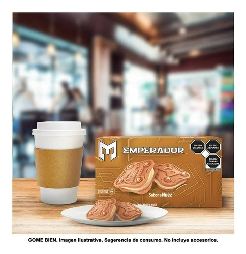 Gamesa Emperador Tipo Sándwich Sabor Nuez 327 G
