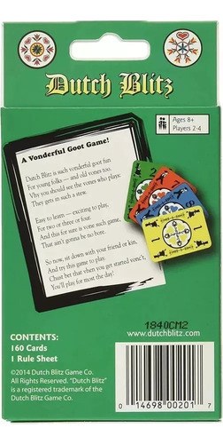 .. Jogo De Cartas Dutch Blitz, Combinação Original E