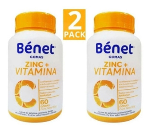 Vitamina C + Zinc 60 Gomas Benet - Unidad a $21450