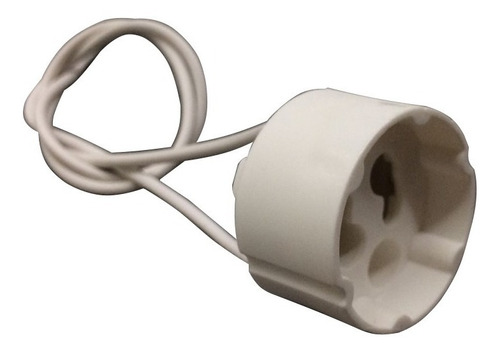 Zócalo Para Dicroica Con Cable Gu10 X 50 Unidades Pvc Blanco