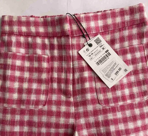 Pantal n Zara Kids Cuadro Vichy Rosa 13 14 A os Ni a Meses sin