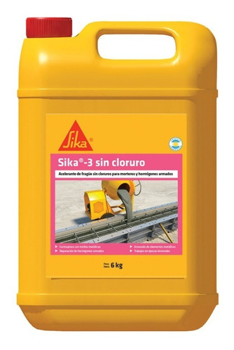 Acelerarante De Frague - Sika 3 Sin Cloruro X 6 Kg