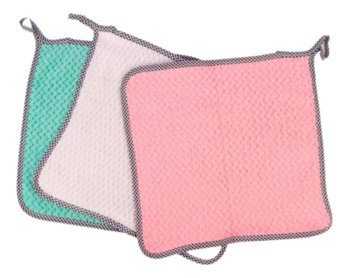 Kit 3 Flanela Microfibra Limpa Pia Pano Multiuso Fleece Cor Colorido
