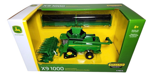 Cosechadora John Deere X9 1000 Con Orugas Escala 1/64 Verde