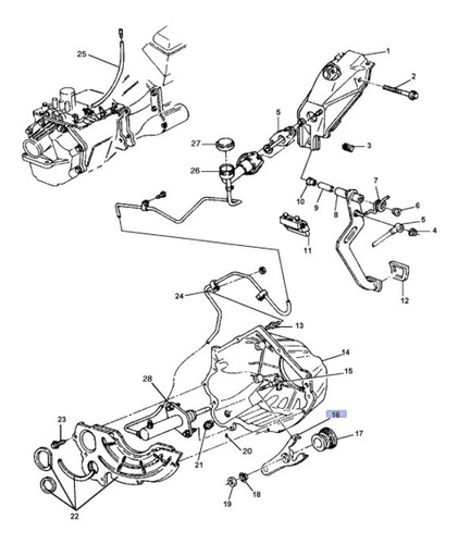 Horquilla Collarin Clutch C3500 Pickup 6.5l V8 Diesel 1996