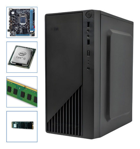 Pc Computador Cpu I3 6100 6o Geração + 8gb Ddr4 + Nvme 240gb