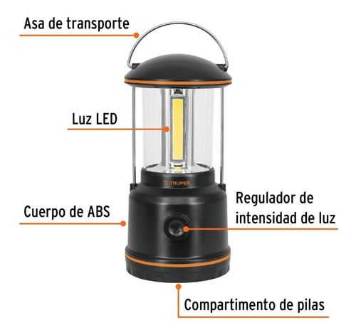 Linterna De Led Para Campamento Tipo Farol De Pilas 3 D