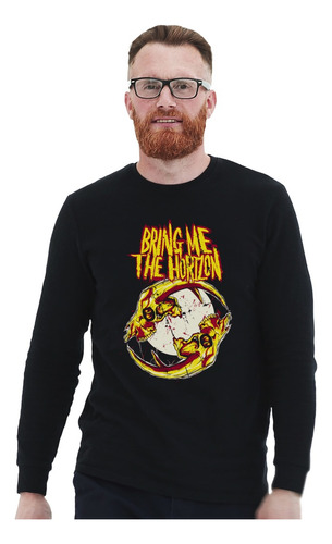 Polera Ml Bring Me The Horizon Goat Skull Punk Impresión Dir