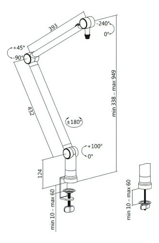 Braço Articulado Thronmax Profissional Zoom Boom Arm S3