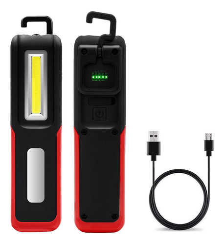 Luz Trabajo Magnetica Led Usb Recargable Lampara Portatil