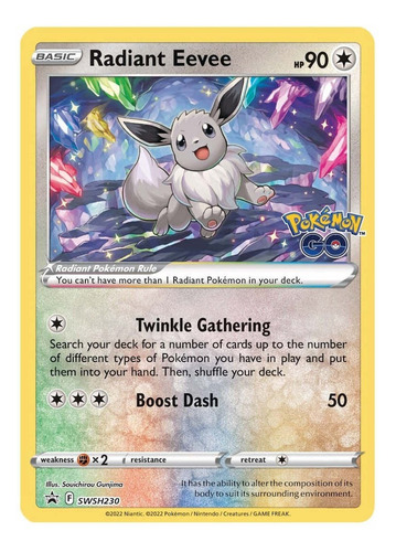 Eevee Radiant Carta Pokémon Tcg Original+10 Cartas
