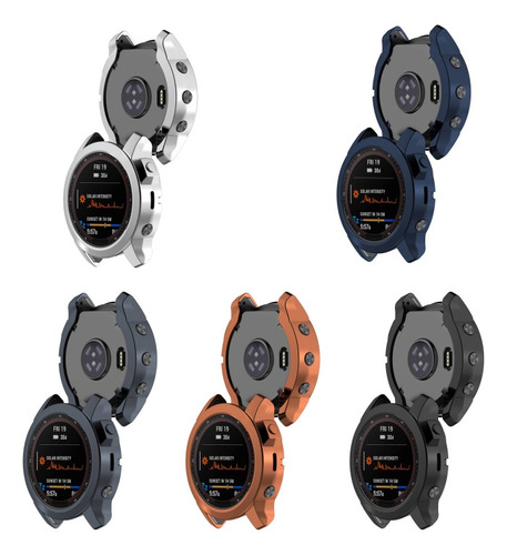Funda De Tpu Gris A Prueba De Golpes Para Garmin Fenix 7x