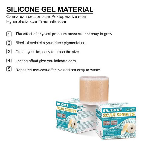 Parche Silicón Reutilizable Cicatrices Marcas Rollo 9 Metros