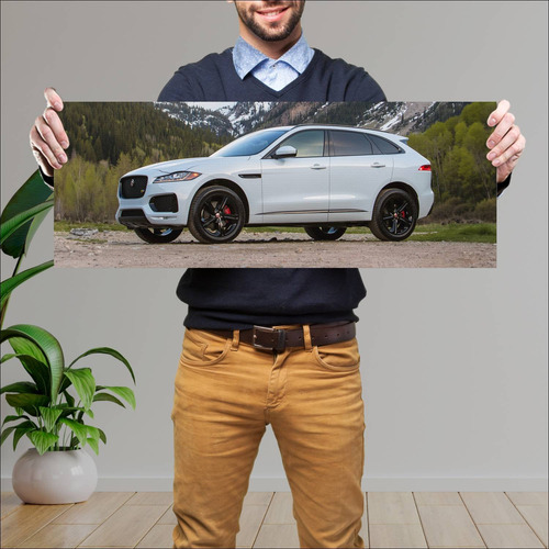 Cuadro 30x80cm Auto 2017 Jaguar F Pace S Us