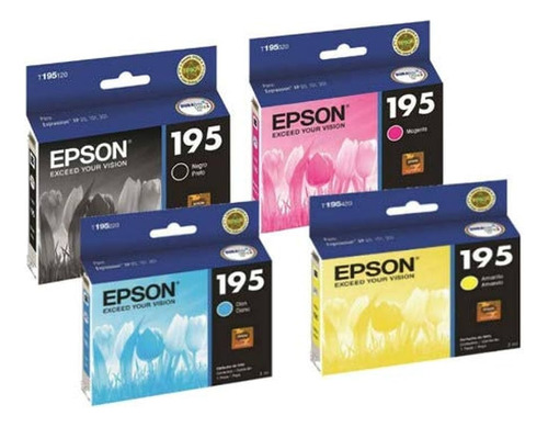 Pack 4 Tintas Epson 196 Originales ( Fecha Venc. 2022 )