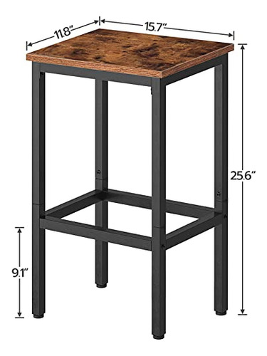 Taburetes De Bar Hoobro, Juego De 2 Sillas De Bar Con Reposa