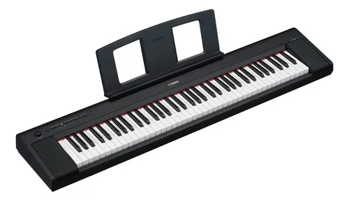 Piano digital Piaggero Black Np 35b 76 teclas Fuente C Yamaha 100-240V