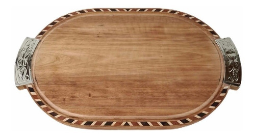 Tabla  Pacara C/alpaca Taraceada Oval 55 Cm (37701)