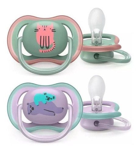 Chupete Philips Avent Ultra Air Soother Scf085/18 6-18m X2