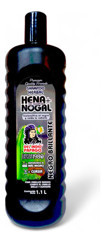 Shampoo Henna Nogal Organo Romero 1.1lt Tinte Natural Negro