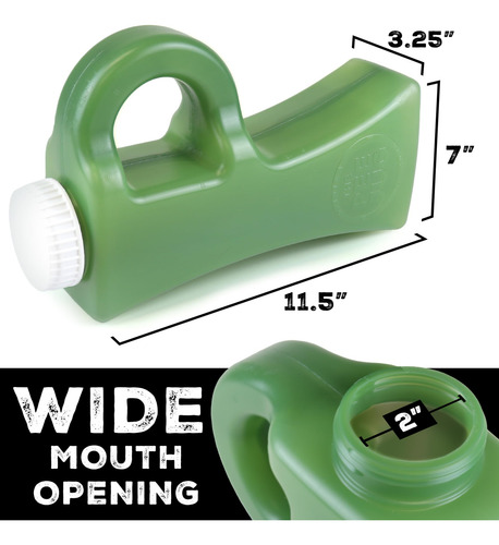 Portable Urinal The Original Pee Jug 2011ml For Men Green