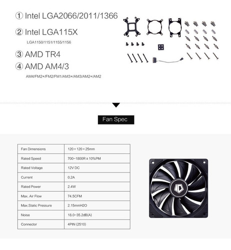 Imagen 4 de 10 de Watercooling Cpu Cooler Id-cooling Frostflow 120x Intel Amd