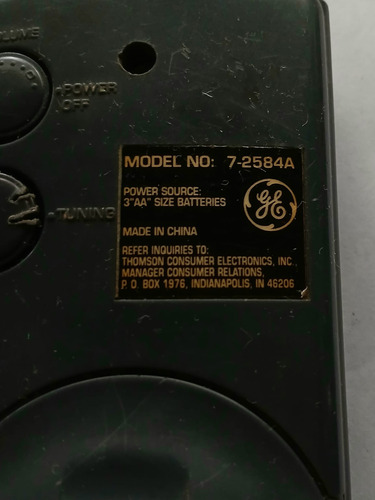 Radio Am/fm General Electric 7-2584a Gris Oscuro (Usado)