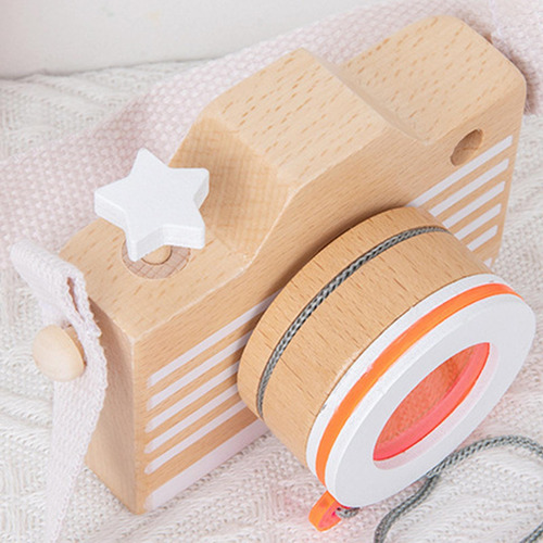 Cámara De Madera Para Niños, Caleidoscopio, Juguete Rojo