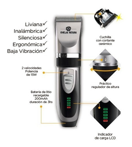 Imagen 2 de 9 de Cortadora Pelo Pelado Perro Cortante Ceramico Con Envio Full