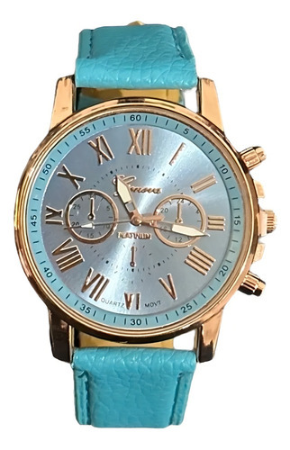 Reloj De Pulsera Para Dama Genova Platinum Fashion Colors Color de la correa Azul