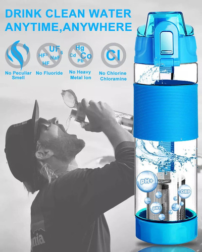 Botella De Agua Alcalina, Botella De Agua Con Filtro De 22 O