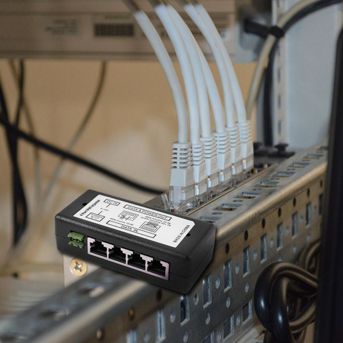 2 Inyectores Poe De 4 Puertos, Adaptador De Alimentación Poe