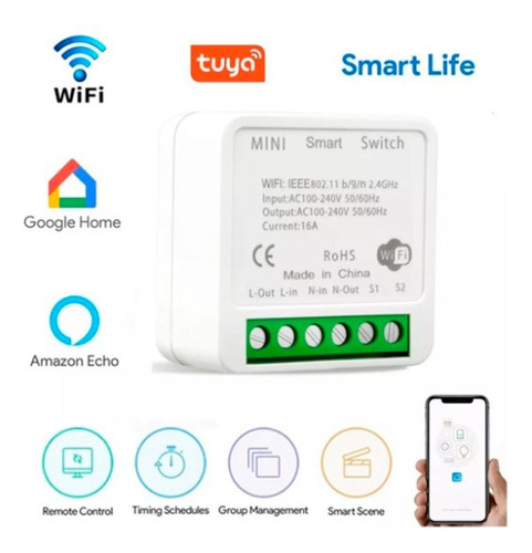 Breaker Interruptor Inteligente Wifi Smart Switch Tuya Alexa