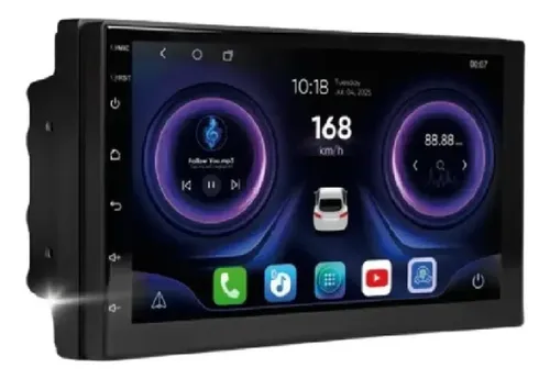 Multimídia 7 Pols Roadstar Rs-719 Br Carplay Android Auto Preto