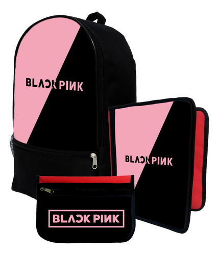 Mochila+ Funda Carpeta+ Cartu De  Black Pink K-pop #434