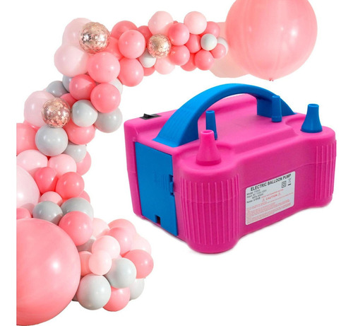 Bomba Para Inflar Globos Eléctrica Portátil Doble Válvula