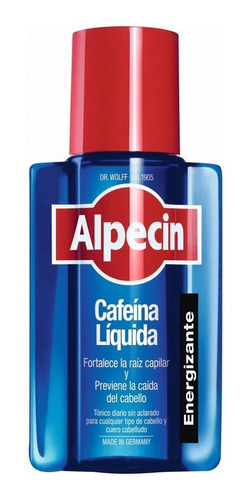 Imagen 1 de 5 de Alpecin Cafeína Líquida Tónico Capilar Concentrado 200 Ml