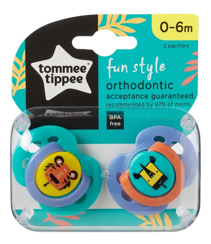 Chupeta Tommee Tippee Fun Style 0 A 6m