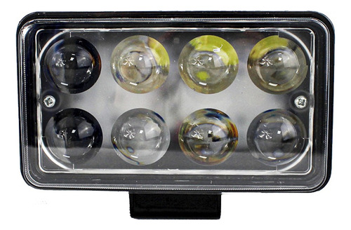 Neblinero 8 Led Con Lupa Auto Camión 9-30v 15x9cm Rectangula