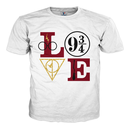 Playera Blanca Harry Potter Love