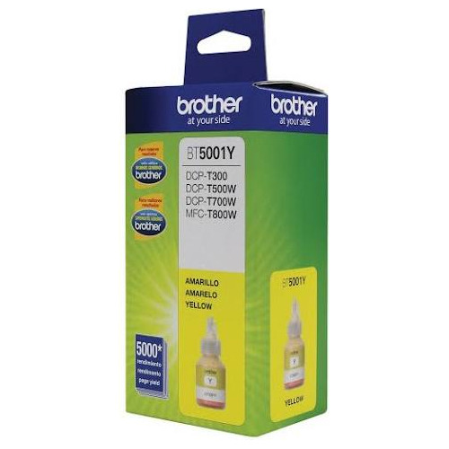 Tinta Brother Bt5001y Color Amarillo Rendimiento 5,000 Pag