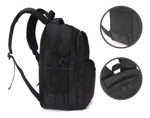 Mochila Porta Notebook Reforzada Go 18 Hombre Mujer Color Negro