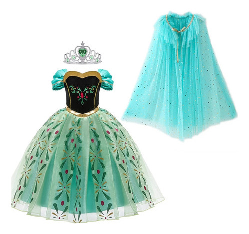 Vestido De Princesa Anna Dresses Para Niña  Disfraz De Cospl