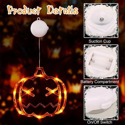 Luces Con Ventosa Para Halloween, 4 Tipos De Luces Led, 4 Ti